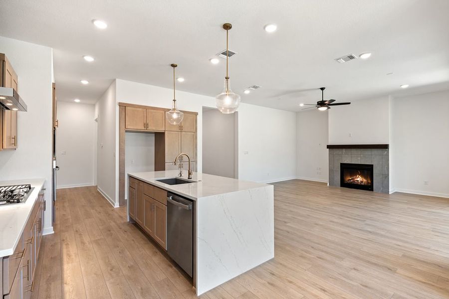 Furnished interior view inside a new home in Capitol Collection at Lariat, Liberty Hill (Image 10).