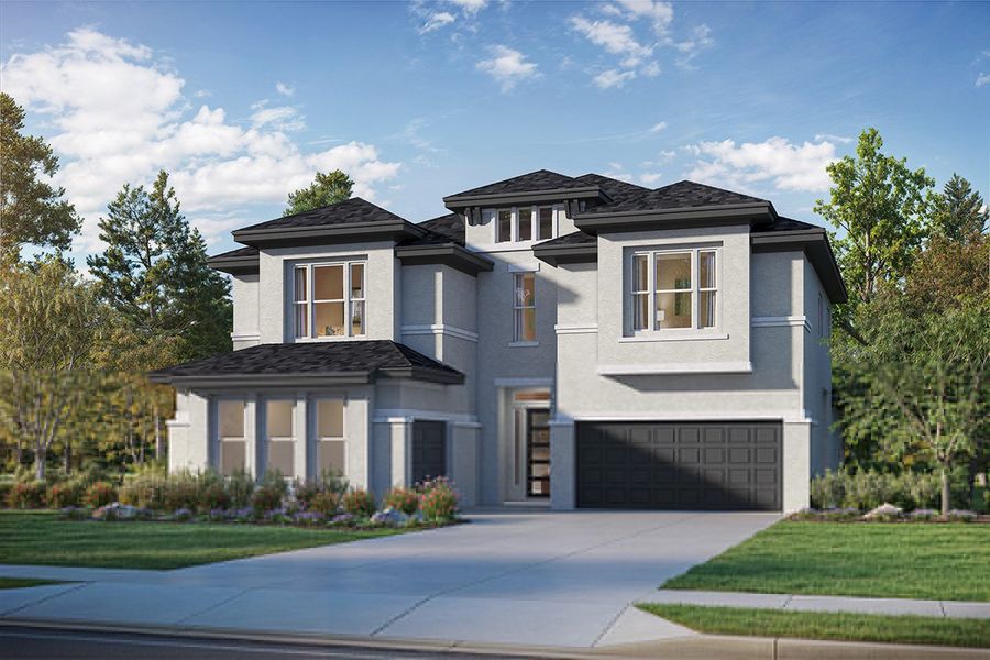 Representative exterior photo of a completed home built from the Westwood by Landon Homes in Lexington Frisco, Frisco, TX (Image 2). Representative exterior photo of a completed home built from the Westwood by Landon Homes in Lexington Frisco, Frisco, TX (Image 2).