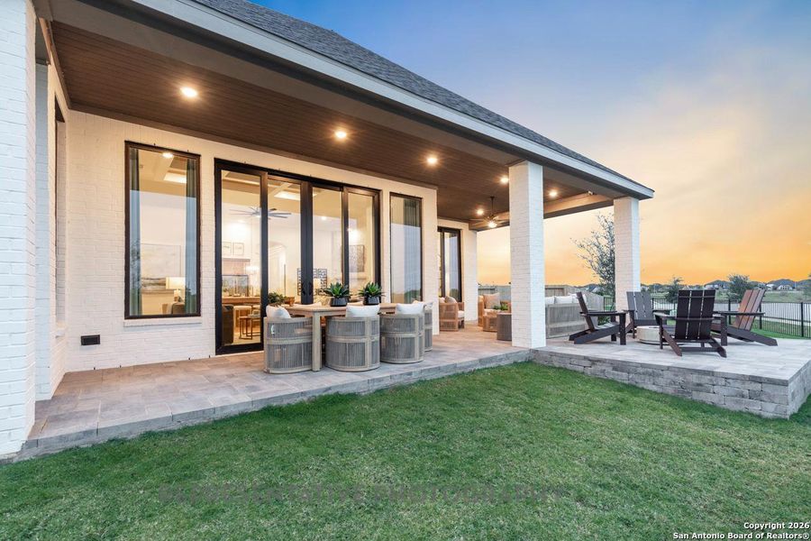 Exterior details and patio area of a home in Briggs Ranch, San Antonio (Image 2).