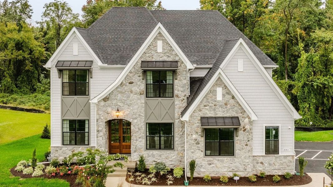 Representative exterior photo of a completed home built from the Devonshire by Keystone Custom Homes in McLean South Shore, Belmont, NC (Image 37).