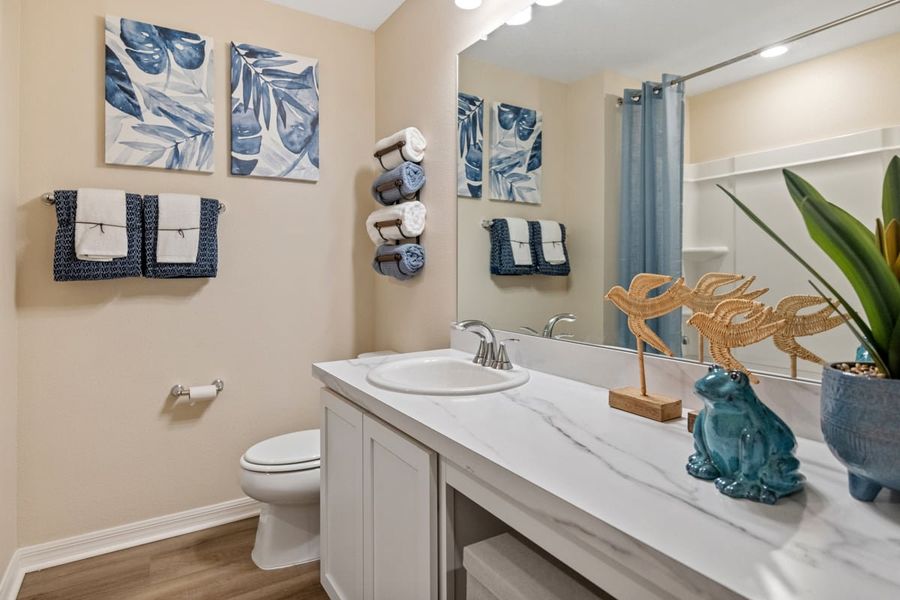 Laminate countertops at bath 2 Laminate countertops at bath 2