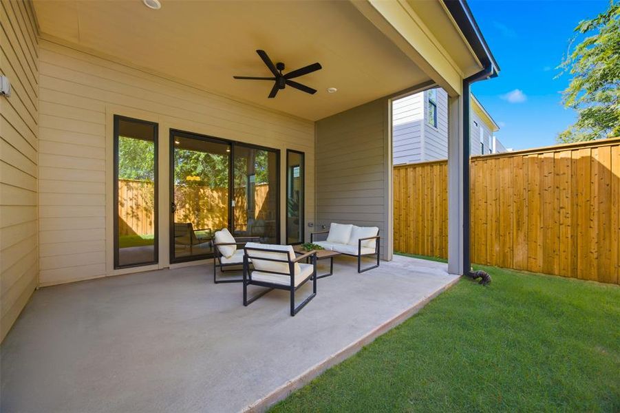 Exterior details and patio area of a home in , Dallas (Image 4). Exterior details and patio area of a home in , Dallas (Image 4).