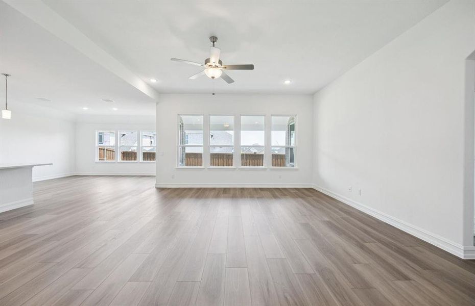 Spacious gathering room *model representation