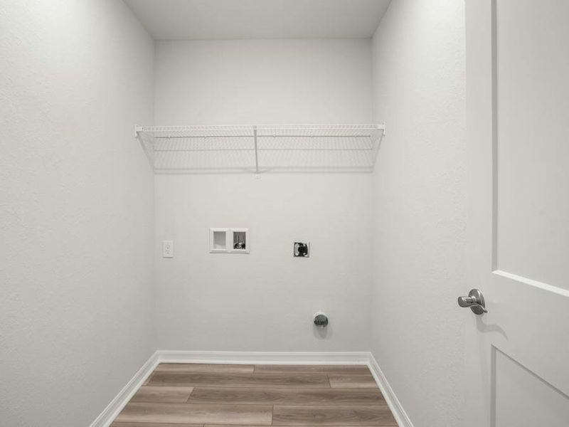 Enjoy the convenience of a dedicated laundry room.