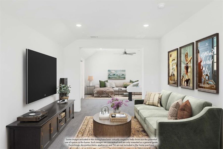 Furnished interior view inside a new home in The Oaks, Red Oak (Image 32). Furnished interior view inside a new home in The Oaks, Red Oak (Image 32).