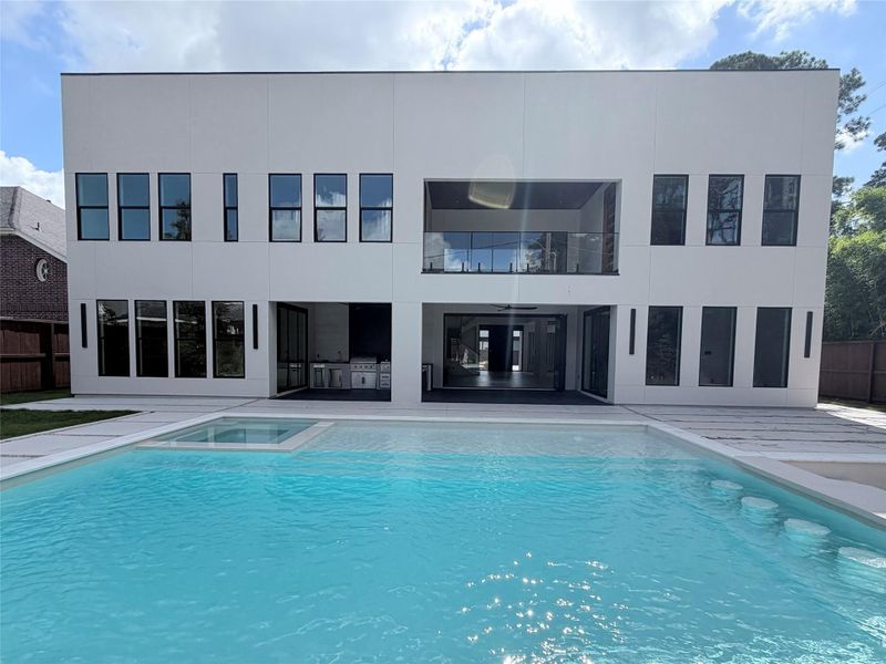 Back view of the house