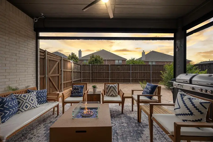 Exterior details and patio area of a home in , Frisco (Image 2). Exterior details and patio area of a home in , Frisco (Image 2).