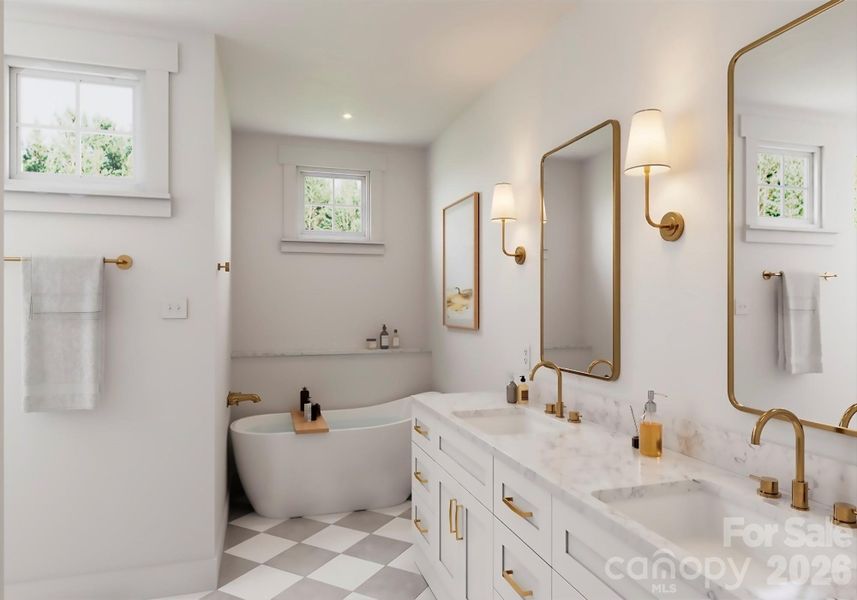 Rendering Photo of Primary Bath