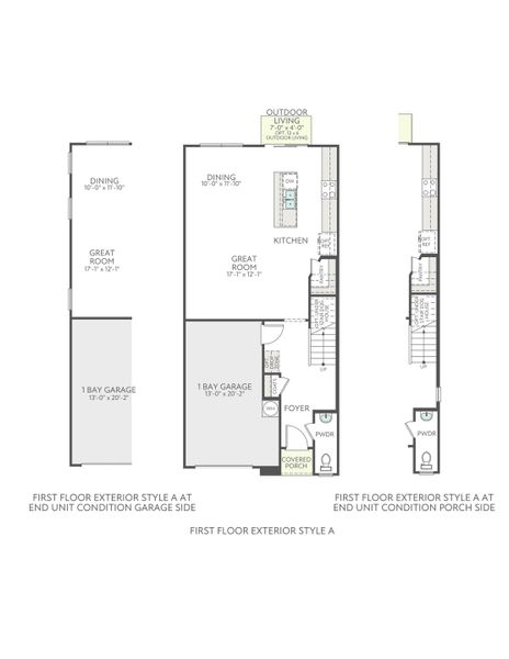2D floor plan layout for the Hanover by Tri Pointe Homes in Amplitude, Charlotte, NC (Image 4).