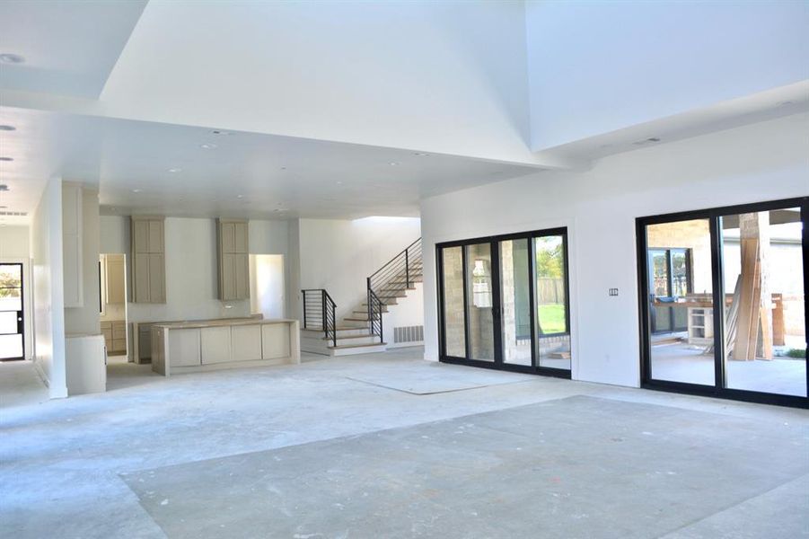 View of the family room / kitchen