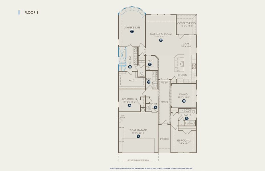 McKinney Floor Plan, Quick Move-In Home, Floor 1