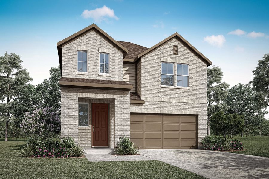 Representative exterior photo of a completed home built from the Ember by Tri Pointe Homes in The Meadows, Denton, TX (Image 18).
