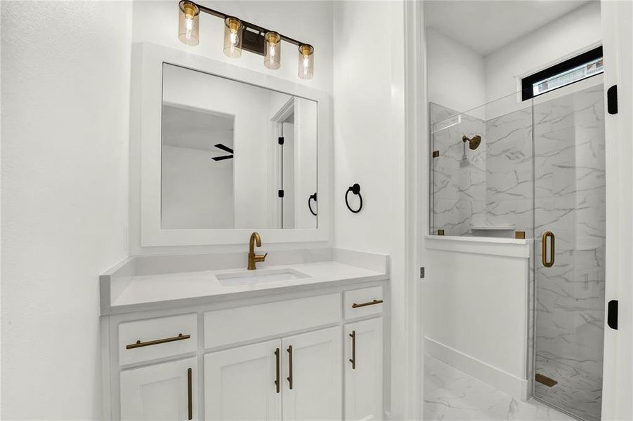 Furnished interior view inside a new home in , Aledo (Image 33).