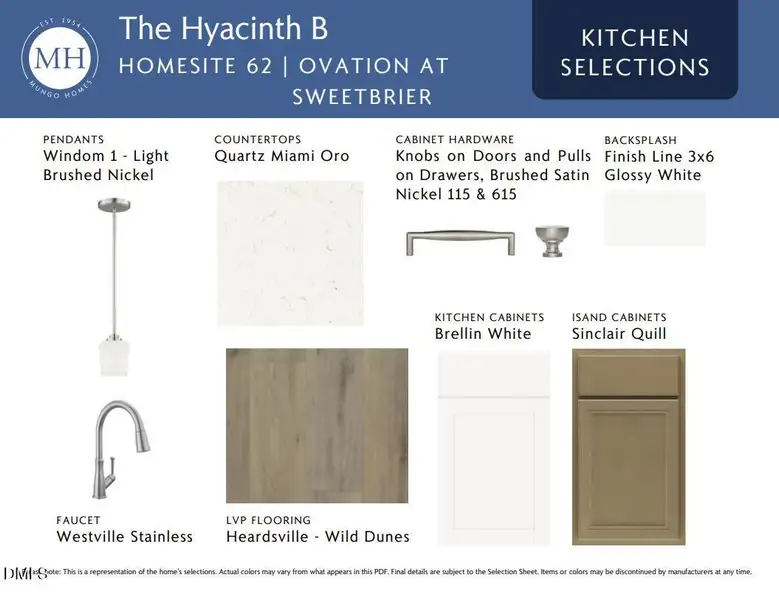 OVS 62 Kitchen Selections OVS 62 Kitchen Selections