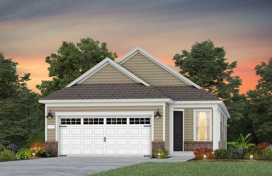 Representative exterior photo of a completed home built from the Contour by Del Webb in Del Webb at Chatham Park, Pittsboro, NC (Image 22).