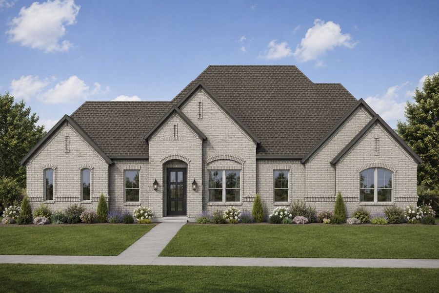 Representative exterior photo of a completed home built from the The Cedarcrest by Lillian Custom Homes in Emerson Farms, Rockwall, TX (Image 6). Representative exterior photo of a completed home built from the The Cedarcrest by Lillian Custom Homes in Emerson Farms, Rockwall, TX (Image 6).