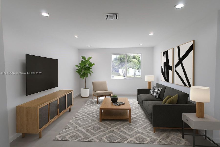 Furnished interior view inside a new home in , Miami (Image 6).