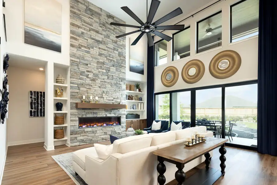 Representative furnished interior of a home built from the Auburn II 4600.3 by J. Patrick Homes in Colton, Montgomery (Image 3).