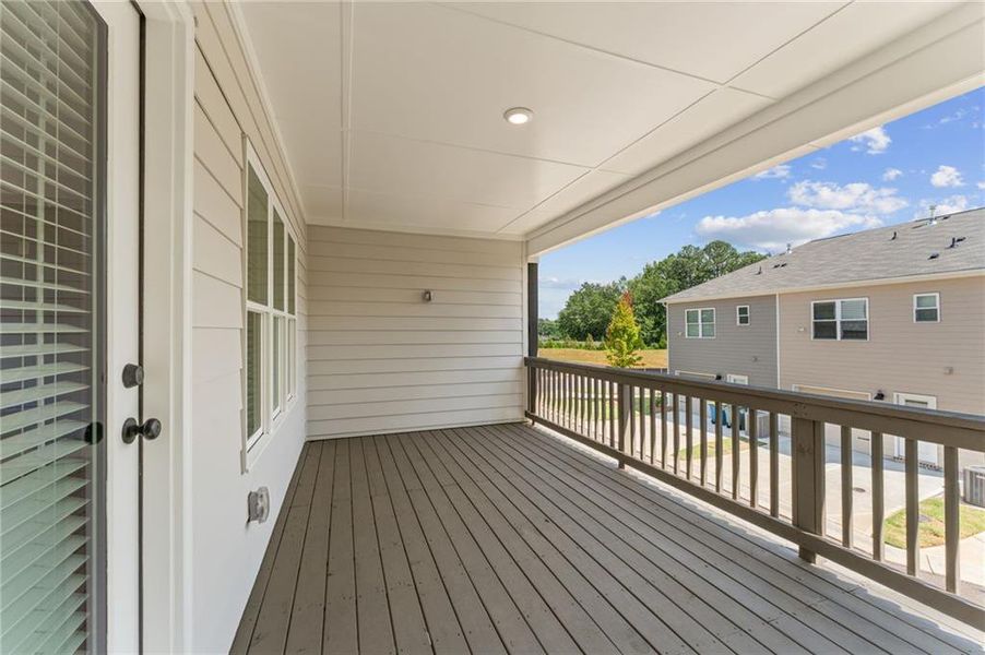 Exterior details and patio area of a home in East Park Village, Kennesaw (Image 2). Exterior details and patio area of a home in East Park Village, Kennesaw (Image 2).