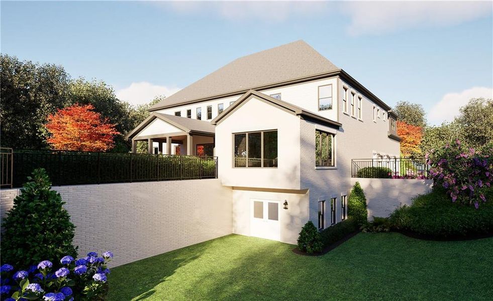 Front exterior of a new home in , Atlanta, GA, highlighting curb appeal (Image 8). Front exterior of a new home in , Atlanta, GA, highlighting curb appeal (Image 8).