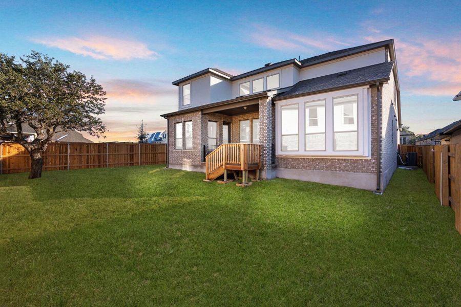 Rear of Home and Private Backyard