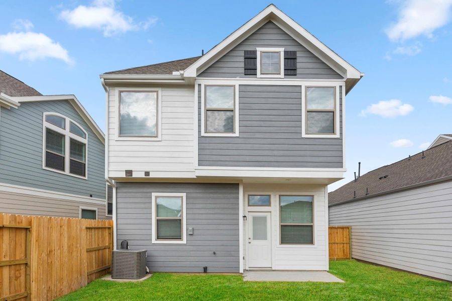 Exterior details and patio area of a home in Marvida, Cypress (Image 18).