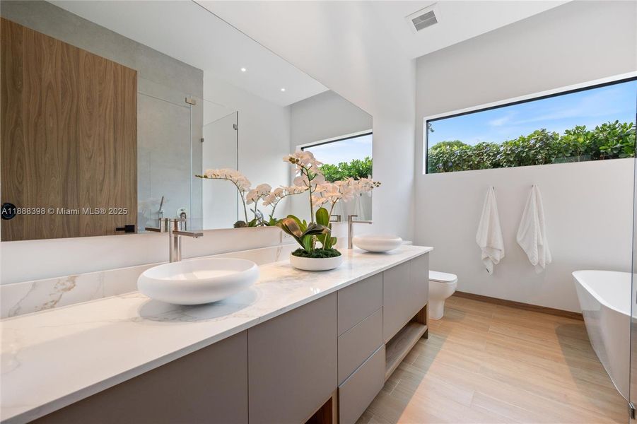 Furnished interior view inside a new home in , Miami (Image 9).