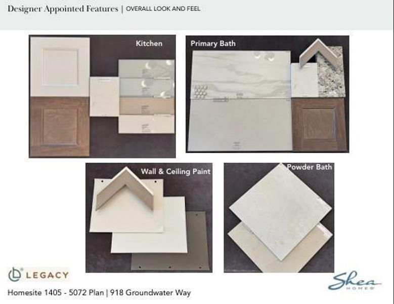 Sample of building materials used in homes in Legacy, League City (Image 7).