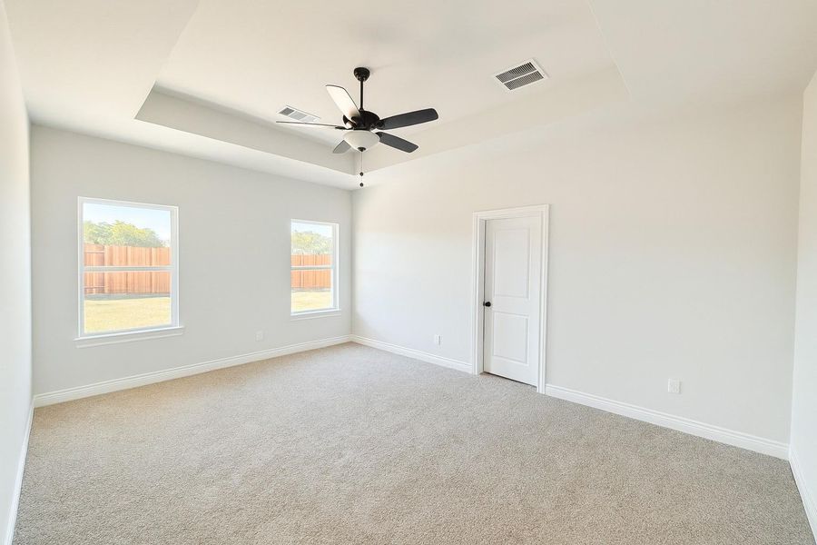 Primary Bedroom with Tray ceiling Primary Bedroom with Tray ceiling