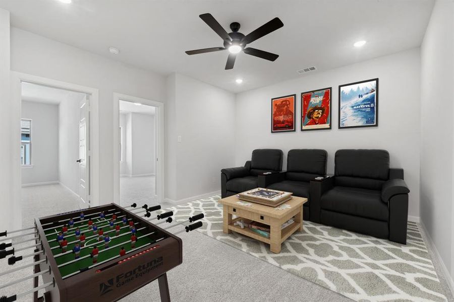 Furnished interior view inside a new home in Hillside at Las Colinas, Irving (Image 13). Furnished interior view inside a new home in Hillside at Las Colinas, Irving (Image 13).