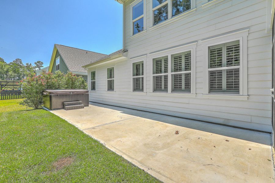 Exterior details and patio area of a home in The Ponds, Summerville (Image 3). Exterior details and patio area of a home in The Ponds, Summerville (Image 3).