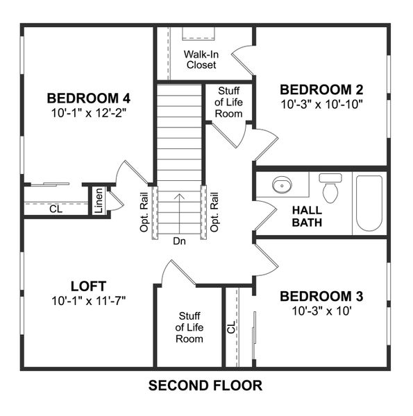 2D floor plan layout for the Spanish Cedar by K. Hovnanian® Homes in Heritage Ranch, Sherman, TX (Image 5). 2D floor plan layout for the Spanish Cedar by K. Hovnanian® Homes in Heritage Ranch, Sherman, TX (Image 5).
