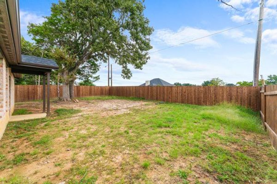 View of fenced backyard View of fenced backyard