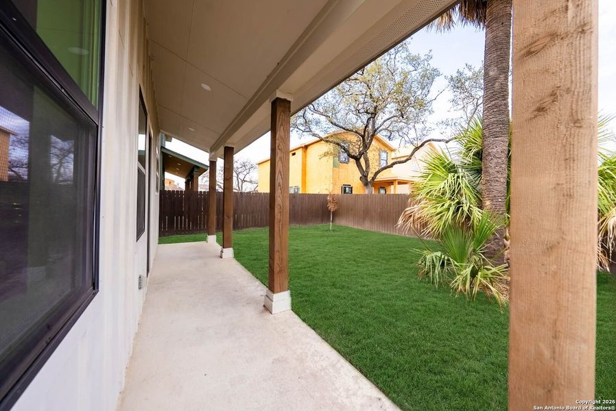 Exterior details and patio area of a home in , San Antonio (Image 24).