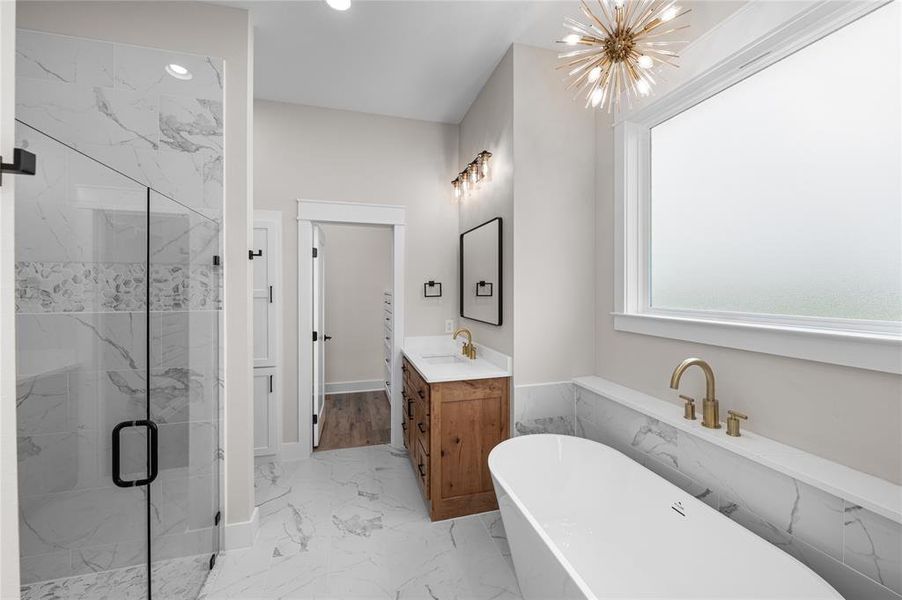 Furnished interior view inside a new home in , Point (Image 4).