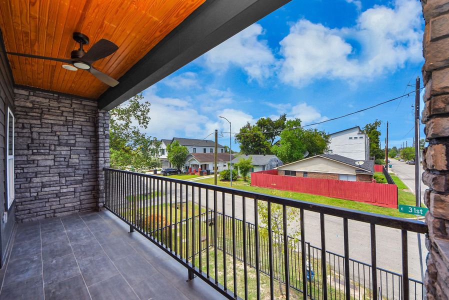 Exterior details and patio area of a home in , Houston (Image 25).