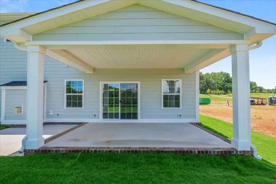 Front exterior of a new home in Everly Estates, Spartanburg, SC, highlighting curb appeal (Image 2).