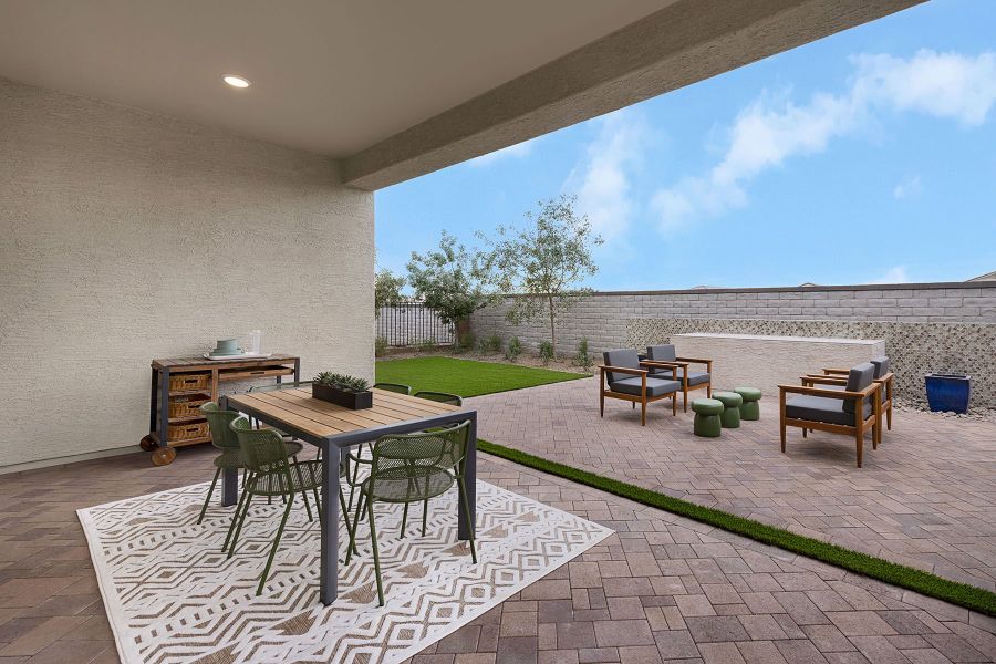 Representative exterior details of a home built from the Ginger by Mattamy Homes in Soleo, San Tan Valley (Image 3).