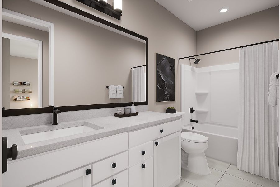 Representative furnished interior of a home built from the Grove Plan 50-3 by Tri Pointe Homes in Waterston Central, Gilbert (Image 19).