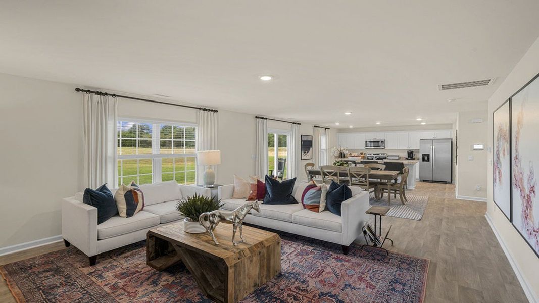 Representative furnished interior of a home built from the GALEN by D.R. Horton in English Farm, Archdale (Image 5).