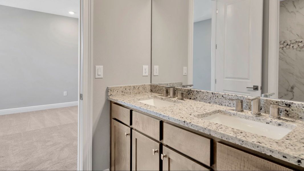 Representative furnished interior of a home built from the Grand Canary by DRB Homes in River Preserve Estates, Parrish (Image 24).