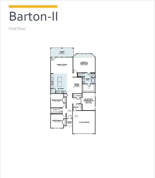 2D floor plan layout of this home in Heritage, Dripping Springs, TX (Image 4).