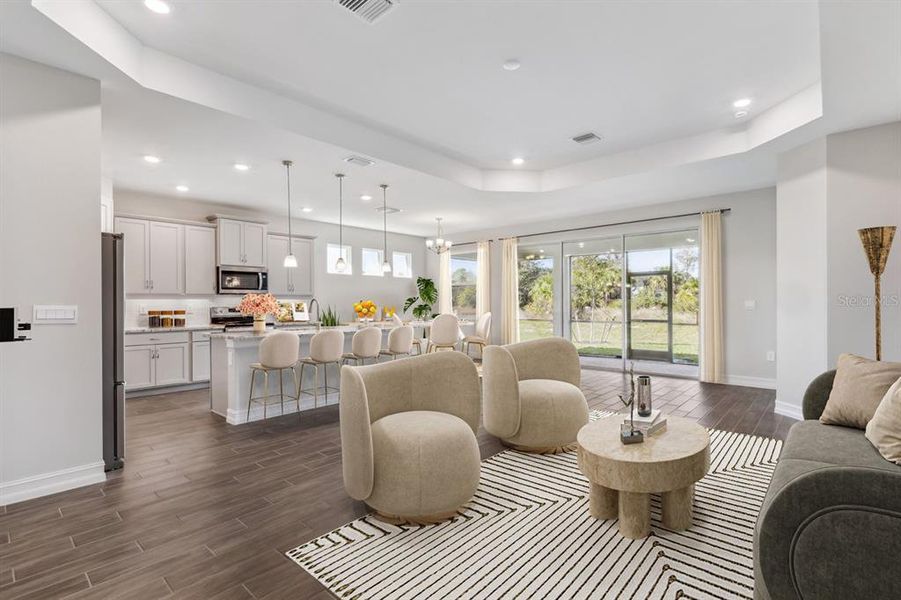 Furnished interior view inside a new home in Coral Lakes - Tradition & Express, Punta Gorda (Image 5).