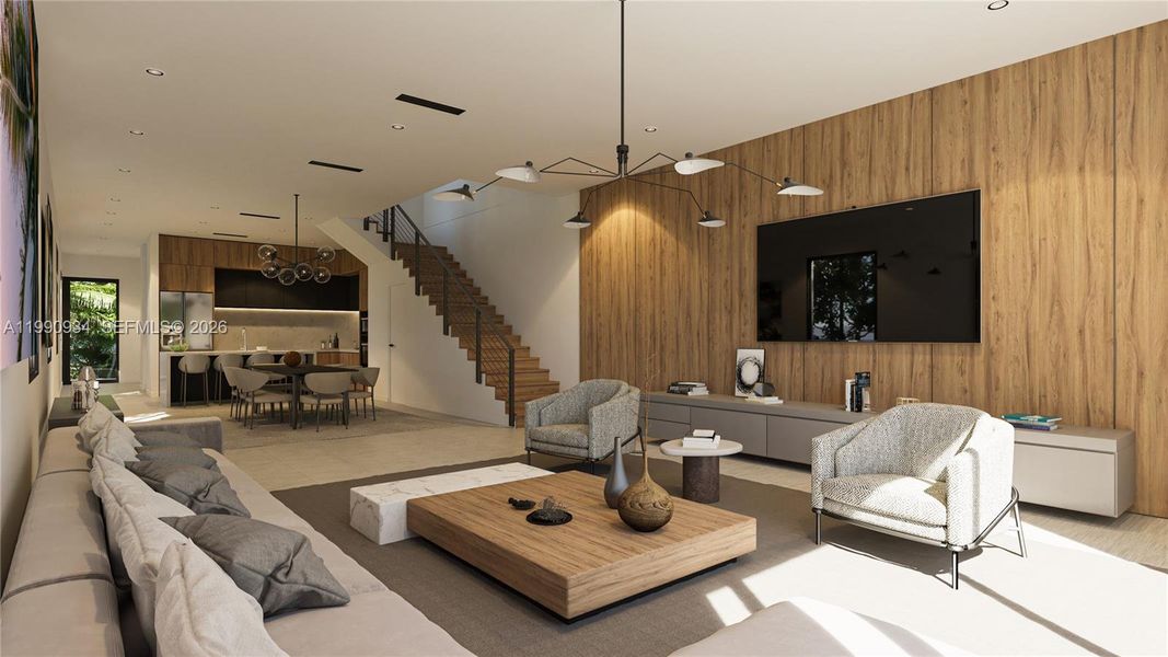 Furnished interior view inside a new home in , Miami (Image 5).