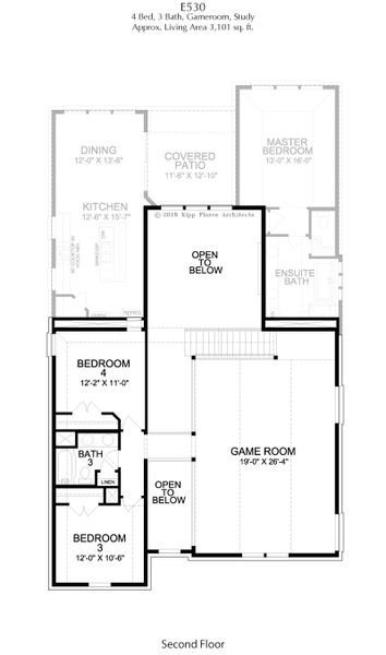 2D floor plan layout for the Madison by Landon Homes in Lexington Frisco, Frisco, TX (Image 30).