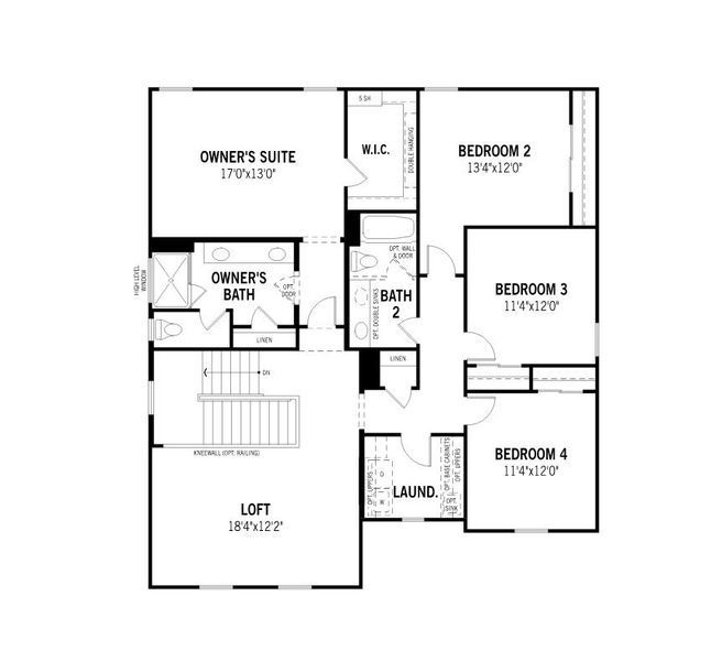 2D floor plan layout for the Lagoon by Mattamy Homes in White Tank Vistas, Waddell, AZ (Image 4).