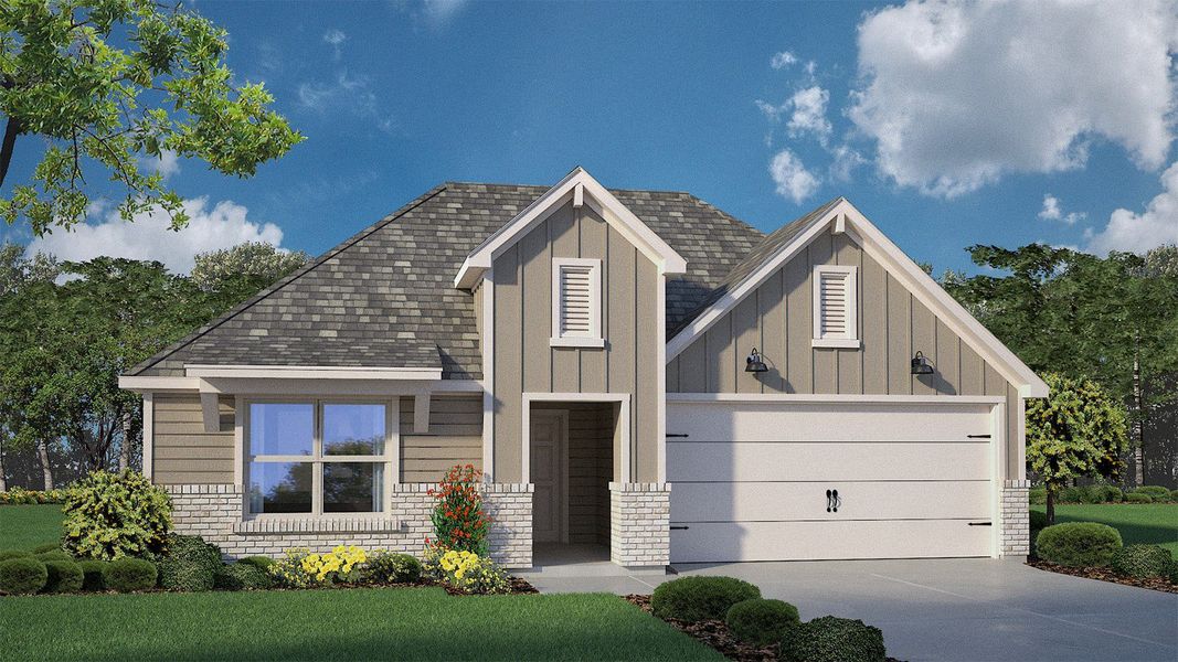 Representative exterior photo of a completed home built from the Kingston by D.R. Horton in Creekside Hills, Copperas Cove, TX (Image 2). Representative exterior photo of a completed home built from the Kingston by D.R. Horton in Creekside Hills, Copperas Cove, TX (Image 2).