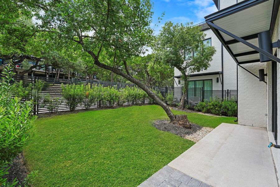 Private backyard