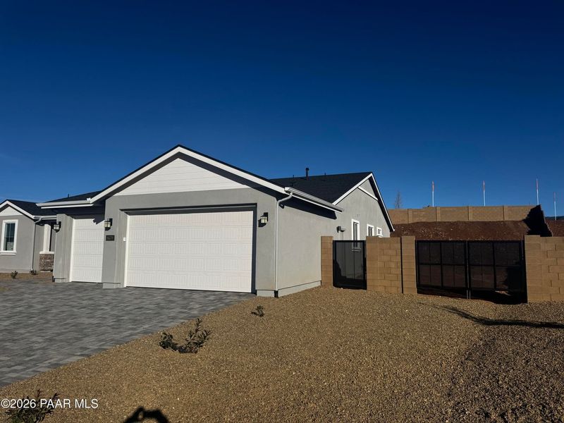 Front exterior of a new home in Morningstar, Prescott Valley, AZ, highlighting curb appeal (Image 18).