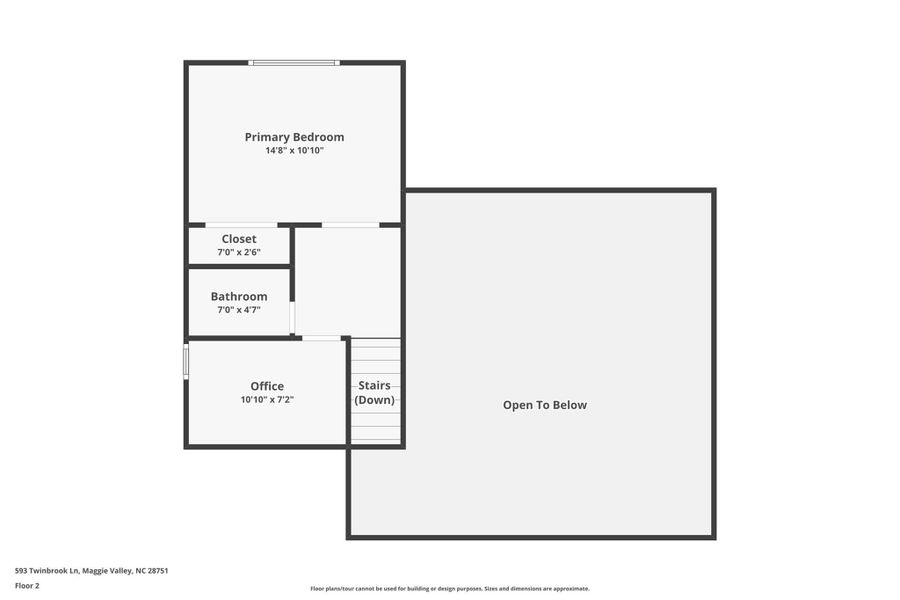 2D floor plan layout of this home in , Maggie Valley, NC (Image 5).